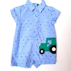 Goodlad Short Sleeve Outfit: Blue Bottoms